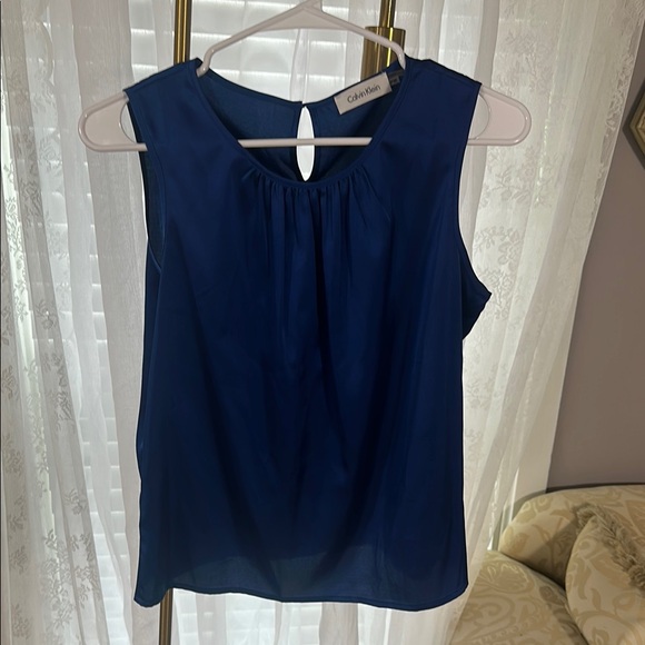 Calvin Klein Tops - Calvin Klein Blue Blouse Elegant Top